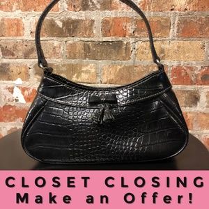 NWOT Liz Claiborne black faux leather small purse